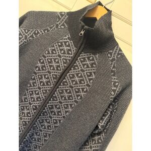 Smartwool Merino Wool Gray Fair Isle Geometric Pullover Sweater Womens Medium